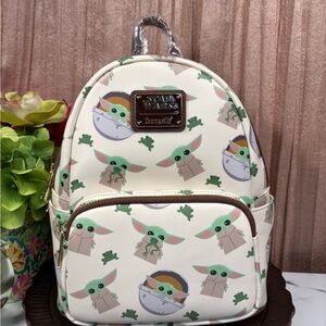 Star Wars Beige Backpack with Baby Yoda Design